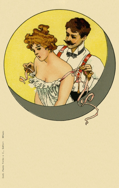 Edwardian Couple Undressing Poster Print By Mary Evans Picture Library/Peter & Dawn Cope Collection - Item # VARMEL11045356