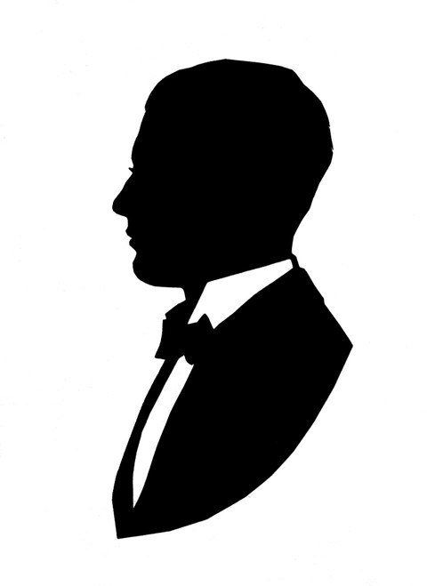 Silhouette Portrait Of A Man In Evening Dress Poster Print By ®H L Oakley / Mary Evans - Item # VARMEL10645054