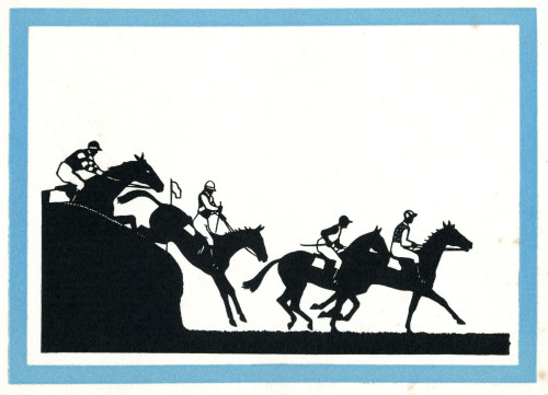 Silhouette Of Horseracing Scene Poster Print By ®H L Oakley / Mary Evans - Item # VARMEL10504037