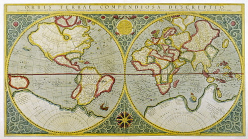 Mercator/World Map/1587 Poster Print By Mary Evans Picture Library - Item # VARMEL10025620