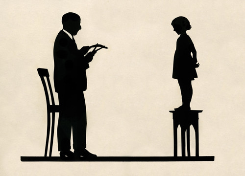 Silhouette Portrait Of H. L. Oakley Cutting A Silhouette Por Poster Print By ®H L Oakley / Mary Evans - Item # VARMEL10587659