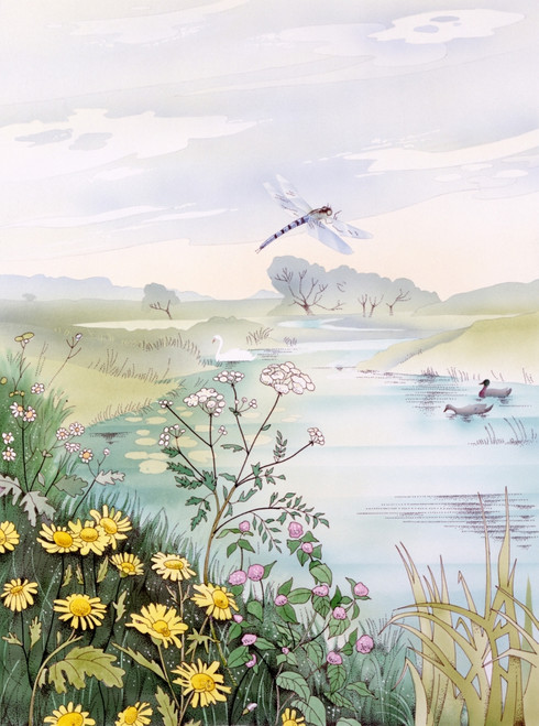 Riverbank Scene Poster Print By Malcolm Greensmith ® Adrian Bradbury/Mary Evans - Item # VARMEL10271307