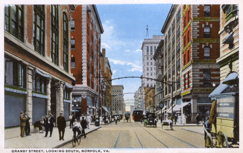 Granby Street  Looking South - Norfolk Virginia  Usa Poster Print By Mary Evans / Grenville Collins Postcard Collection - Item # VARMEL11068035