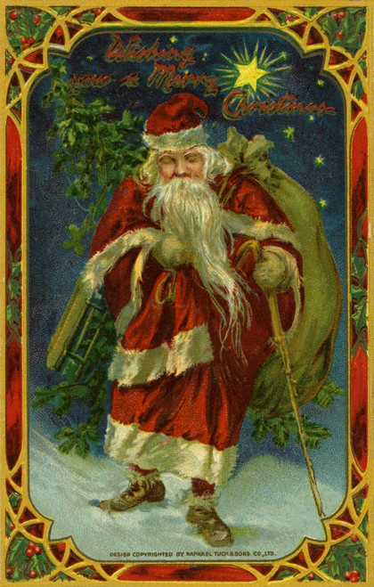 Santa With A Sack Of Toys Poster Print By Mary Evans / Peter & Dawn Cope Collection - Item # VARMEL10573149