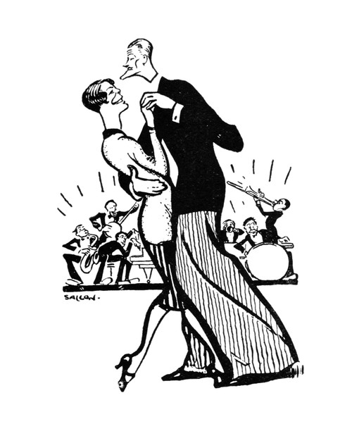 Sketch Of Couple Dancing To A Jazz Band  1920S Poster Print By Mary Evans / Jazz Age Club Collection - Item # VARMEL10509181