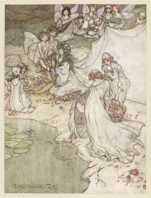 Titania And Changeling Poster Print By Mary Evans Picture Library/Arthur Rackham - Item # VARMEL10050525