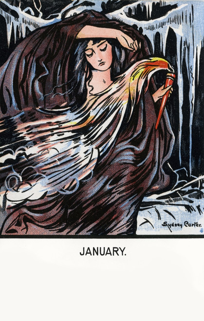 January. Goddess Vesta Poster Print By Mary Evans Picture Library / Peter & Dawn Cope Collection - Item # VARMEL10904030