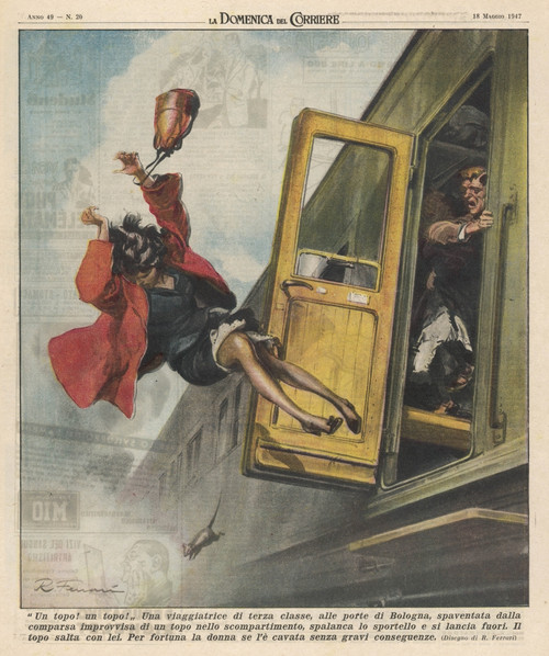 Mouse On Train 1947 Poster Print By Mary Evans Picture Library - Item # VARMEL10141642