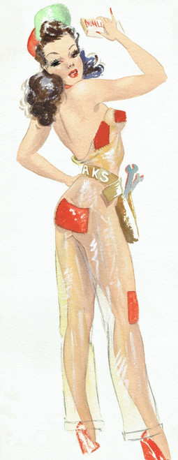 Bridgette' - Murray'S Cabaret Club Costume Design Poster Print By ® The Murrayæs Cabaret Club Collection / Mary Evans Picture Library - Item # VARMEL11677687