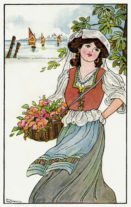 Flower Seller Poster Print By Mary Evans Picture Library / Peter & Dawn Cope Collection - Item # VARMEL10903981