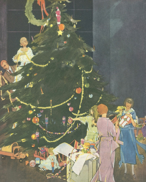 Decorating The Christmas Tree Poster Print By Mary Evans/Peter & Dawn Cope Collection - Item # VARMEL10252449