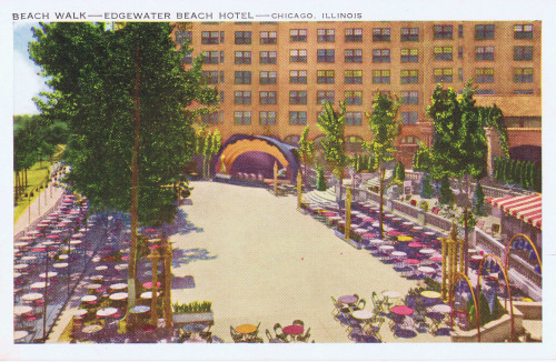 The Beach Walk And Exterior Of The Edgewater Beach Hotel  Ch Poster Print By Mary Evans / Jazz Age Club Collection - Item # VARMEL10578838