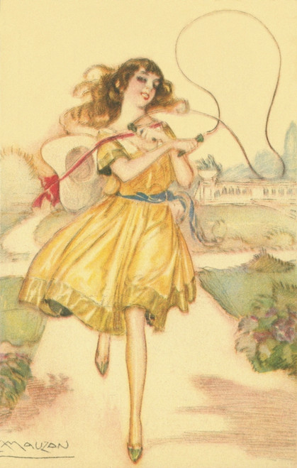 Girl Skipping Poster Print By Mary Evans Picture Library/Peter & Dawn Cope Collection - Item # VARMEL10821587