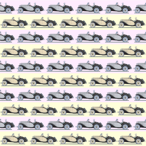 Repeating Pattern - Art Deco Woman - Sports Car Poster Print By ® Mary Evans Picture Library - Item # VARMEL11090330