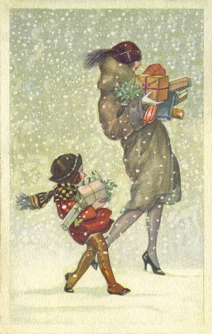 Christmas Shopping Poster Print By Mary Evans Picture Library / Peter & Dawn Cope Collection - Item # VARMEL10694343
