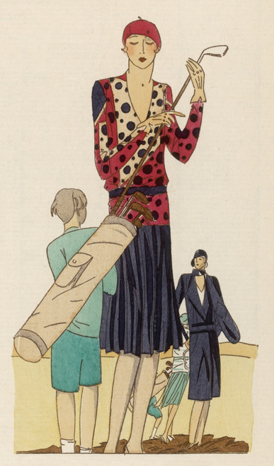 Elegant Lady In Golfing Outfit By Philippe Et Gaston Poster Print By Mary Evans Picture Library - Item # VARMEL10183941