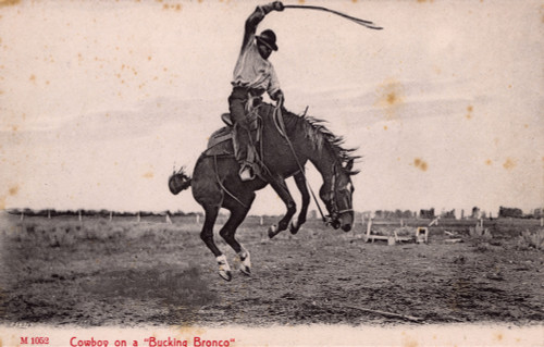 Cowboy On A 'Bucking Bronco' Poster Print By Mary Evans / Grenville Collins Postcard Collection - Item # VARMEL10909707