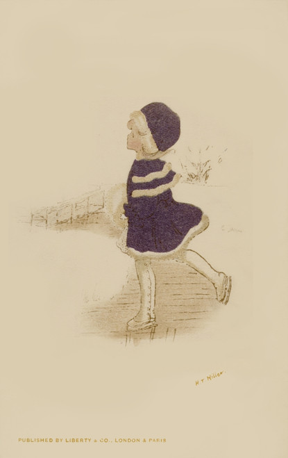 Winter Scene. Skater Poster Print By Mary Evans Picture Library/Peter & Dawn Cope Collection - Item # VARMEL10582440