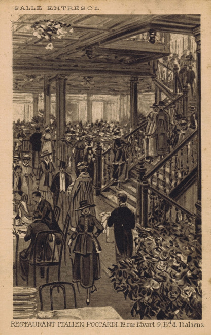 The Entrance Hall - Pocccardi Restaurant  Paris Poster Print By Mary Evans / Jazz Age Club Collection - Item # VARMEL10529191