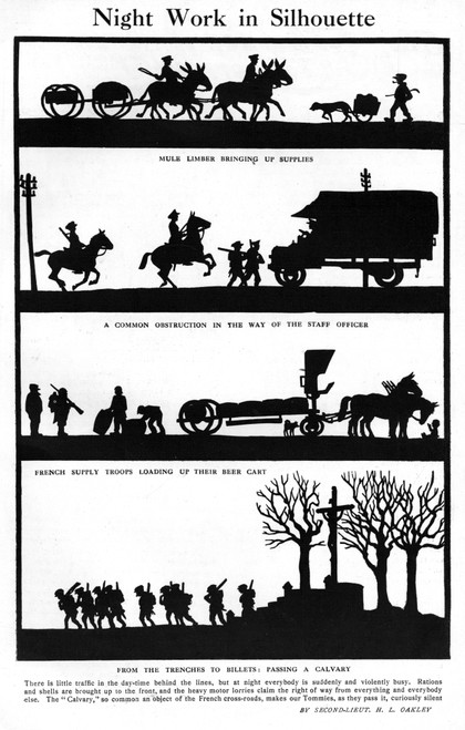 Night Work In Silhouette  H.L. Oakley Poster Print By ® Illustrated London News Ltd/Mary Evans - Item # VARMEL10680014