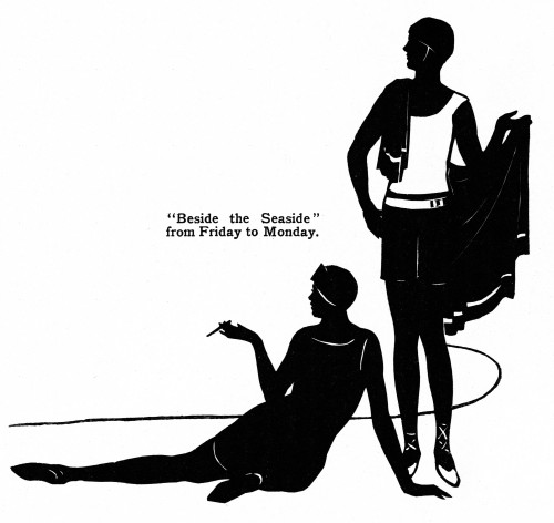 Silhouette Of Two Bathing Beauties Poster Print By ®H L Oakley / Mary Evans - Item # VARMEL10503976