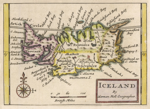 Map Of Iceland In The 18Th Century Poster Print By Mary Evans Picture Library - Item # VARMEL10003760