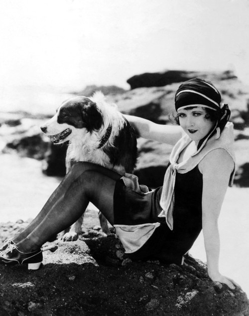 Marie Prevost At The Beach With Her Dog Rover Portrait - Item # VAREVCPBDMAPREC028