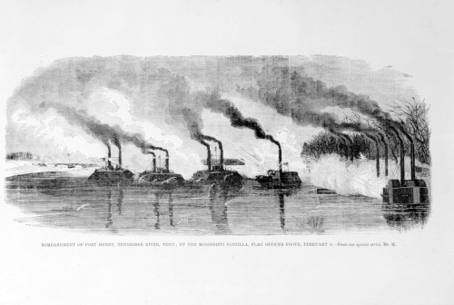 Bombardment Of Fort Henry By Mississippi Flotilla History - Item # VAREVCH4DCIWAEC046