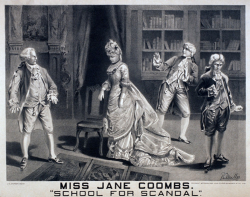 Poster For An 1879 American Production Of Richard Brinsley Sheridan'S 1777 Play History - Item # VAREVCHISL007EC494