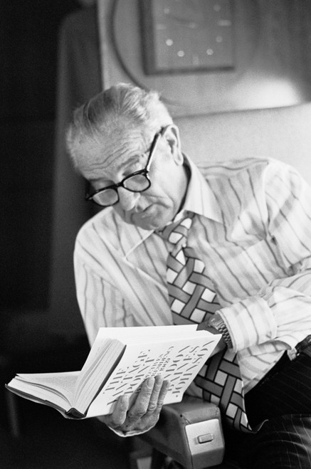 Former President Lyndon Johnson With His Newly-Published Book History - Item # VAREVCHISL033EC421