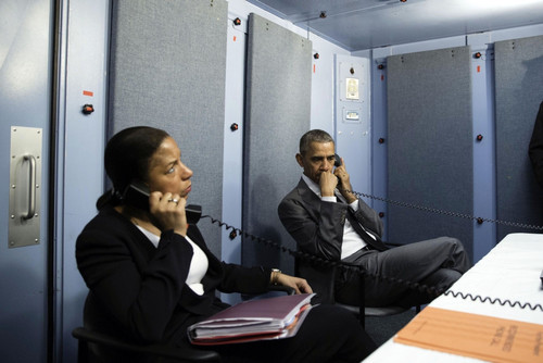 President Barack Obama And National Security Advisor Susan Rice At The Us Mission In Havana History - Item # VAREVCHISL043EC771