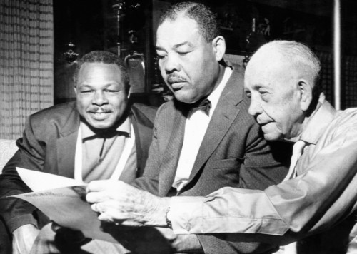 Conferring On The Possibility Of An Archie Moore Vs. Gene Fuller. L-R Moore History - Item # VAREVCCSUB002CS485