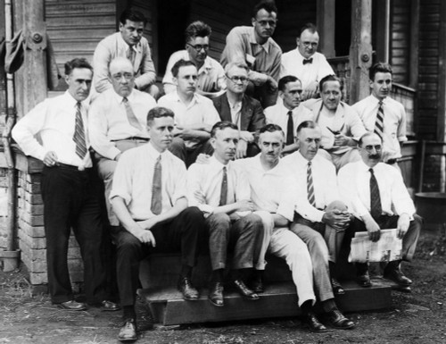 Some Of The Scientists And Lawyers Who Rallied For The Defense Of Evolution At The Scopes Trial History - Item # VAREVCHBDEVOLCS001 Some Of The Scientists And Lawyers Who Rallied For The Defense Of Evolution At The Scopes Trial History - Item # VAREVCHBDEVOLCS001