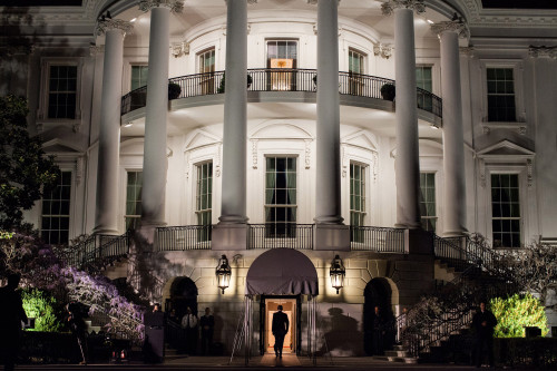 President Barack Obama Enters The South Portico Of The White House At Night On March 30 History - Item # VAREVCHISL040EC143
