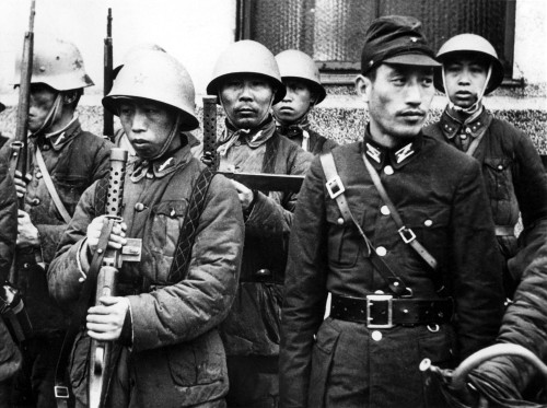 Chinese Puppet Troops In Shanghai  Shanghai--These Are Some Of The Chinese Puppet Troops Which Are Stationed In Honkew History - Item # VAREVCHBDCHINCS005