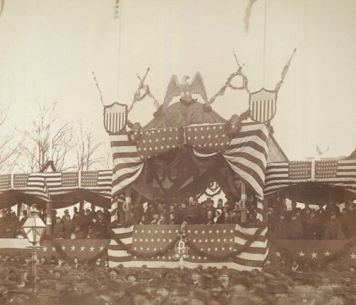 President James Garfield In Reviewing Stand At Inauguration Ceremonies History - Item # VAREVCHISL043EC728