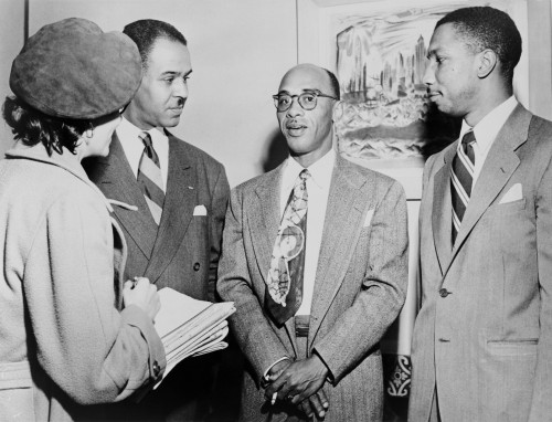 Naacp Leaders During Press Conference At Their New York City Headquarters. L-R Roy Wilkins History - Item # VAREVCHISL033EC756