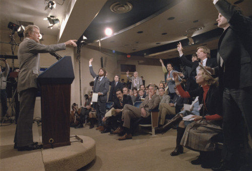President Jimmy Carter At His 44Th White House Presidential Press Conference. 1978. History - Item # VAREVCHISL029EC045