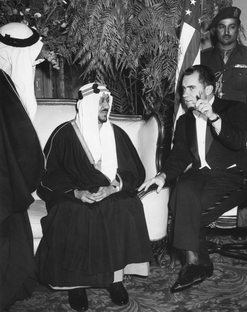 Vice President Nixon With Saudi Arabia King History - Item # VAREVCHISL039EC027