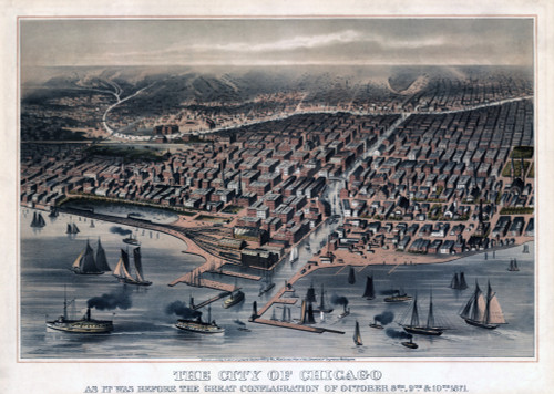 Chicago. The City Of Chicago As It Was Before The Great Conflagration Of October 8Th History - Item # VAREVCHCDLCGCEC561