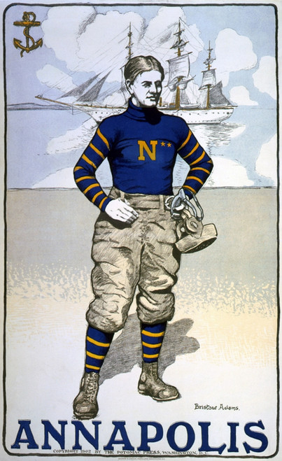 Football. Portrait Of A Us Naval Academy Player History - Item # VAREVCHCDLCGAEC753