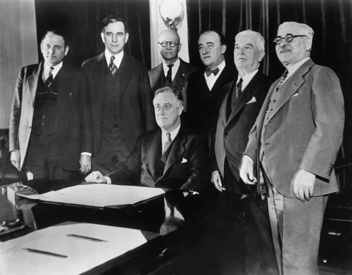 President Franklin Roosevelt Ends Prohibition By Signing The Beer Bill. Mar. 22 History - Item # VAREVCHISL035EC140