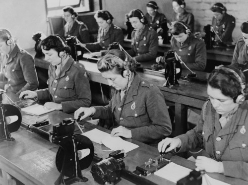British Enlisted Women Learning Morse Code In Classroom. Ca. 1942. World War 2. History - Item # VAREVCHISL037EC893