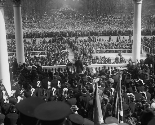 President Calvin Coolidge Giving His Inaugural Address At The Us Capitol In March 1925. History - Item # VAREVCHISL002EC028