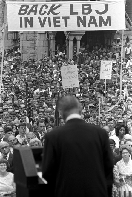 Back Lbj In Vietnam' Reads A Sign In Indianapolis History - Item # VAREVCHISL033EC292