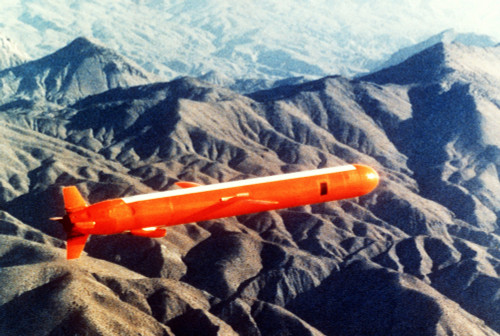 Tomahawk Sea Launch Cruise Missile In Flight. Nov. 26 1980. History - Item # VAREVCHISL027EC215
