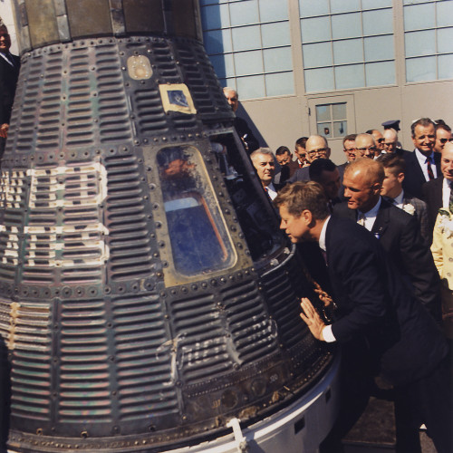 President Kennedy Inspects Interior Of Friendship 7 History - Item # VAREVCHCDARNAEC143
