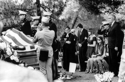 A Marine Bugler Plays Taps At The Funeral Of Ronald Mclean Stewart History - Item # VAREVCPBDJASTEC037