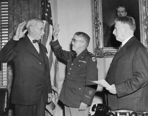 William S. Knudsen Is Sworn In As Lieut. General By Secretary Of War History - Item # VAREVCCSUB001CS556