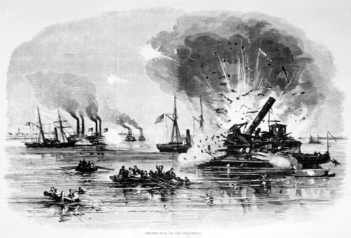 The Destruction Of The Union Gunboat Westfield At Galveston History - Item # VAREVCH4DCIWAEC044